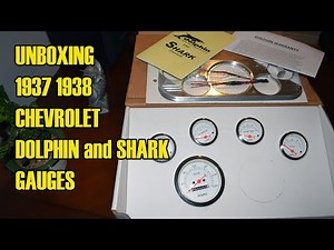 Unboxing 1937 1938 Chevy Car Dash Gauge Panel Cluster Set Metric White by EZ Wirin Dolphin Gauges
