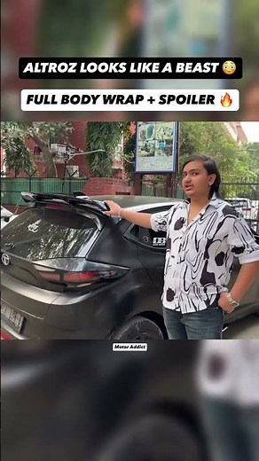 Tata Altroz Modified 🔥 Spoiler + Full Body Wrap 😍 Looks Like a Supercar!