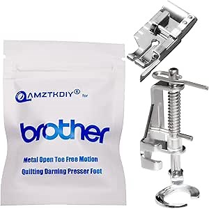 Metal Open Toe Free Motion Quilting Darning Presser Foot for Brother Singer Babylock Janome New Home Other Sewing Machines