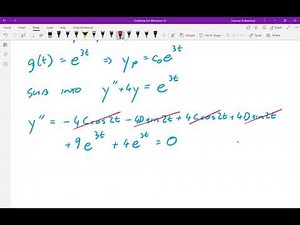Inhomogeneous 2nd order ODE - exponential g(t)