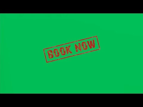 Book Now Stamp Animation Label Green Screen | Global Kreators