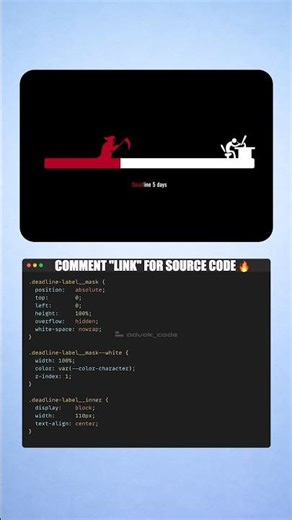 Deadline Loader Animation ⏳🔥 | UI UX Design Inspiration | CSS Animation