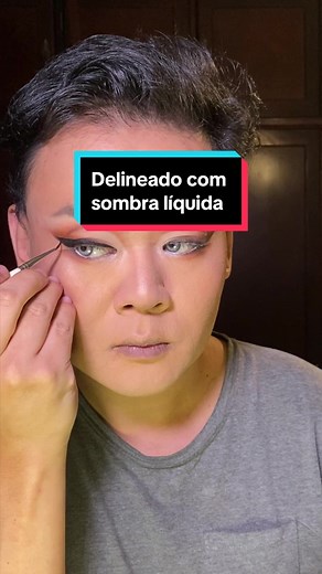 Delineado com sombra líquida da Max Love - Tutorial Passo a Passo