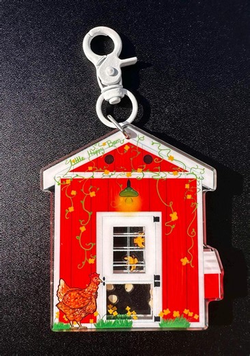 Chicken Coop Keychain – Liquid Shaker Charm, Gift for Farmers (3 In.) - Limited Edition! - Etsy