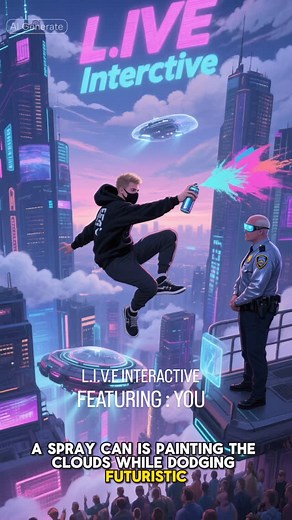 visual.experience with AI from AI Krew doing what AI does and catches a reel for @live.interactive . Thx AI . - It's All Love with L.I.V.E- #live #interactive #visual #experience #ai #graff #future | Ray Estrada | Facebook