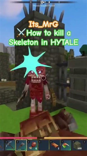 ⚔️ How to kill an Skeleton in HYTALE #minecraft #hytale