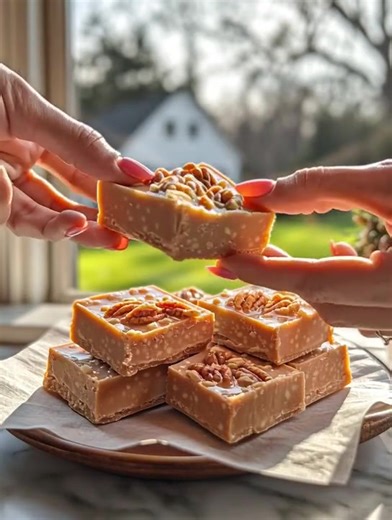 ✨ Easy, elegant, and utterly irresistible! ✨ CREAMY CARAMEL NUTTY WHITE FUDGE SQUARES 🍫🌰🍯 Smooth, buttery white chocolate fudge swirled with gooey caramel and crunchy nuts — this treat melts in your mouth and looks like it came straight from a candy shop! Perfect for gifting, parties, or sneaky midnight bites 😉 🤍 Creamy, Buttery & Blissfully Sweet 🌰 Crunchy Nut Goodness in Every Bite 🍯 No-Fail, 3-Step Sweet Treat 🧂 Ingredients: ▸ 3 cups white chocolate chips ▸ 1 can (14 oz) sweetened con