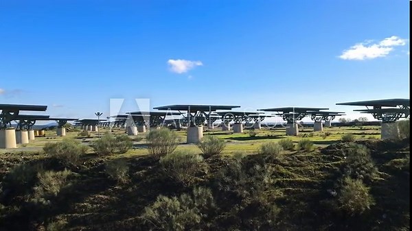 Seguidores solares en planta fotovoltaica