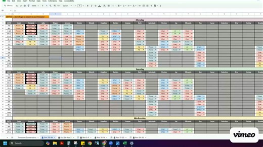 Quick Schedule Tutorial
