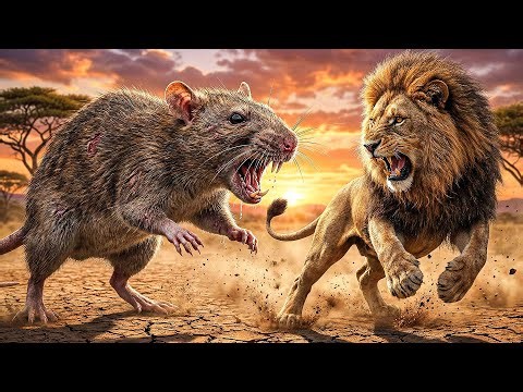 Giant Rat vs Lion | Massive Savage Battle | Cinematic Animal Fight