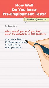 How well do you know Hiring Pre-Employment Tests? Can you Score 3/3 on this quiz to Land the Job! #assessmentcenter #jobevaluation #aptitudetest #jobsearching #jobopportunities #jobseekers #hiringnow This video offers practical tips to help you answer confidently and make a memorable impression in your next interview! Practice Job Interview and Assessment Tests: https://www.howtoanalyzedata.net/ ____ Download FREE Sample Hiring Assessment Test Questions (PDF eBook): https://www.howtoanalyzedata.