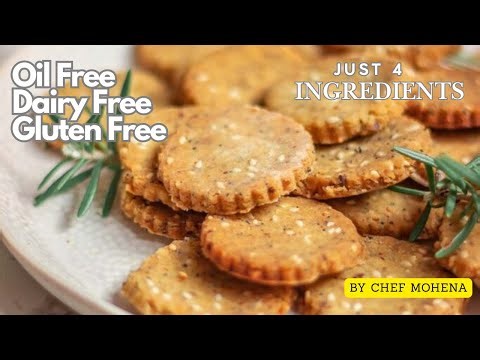 4-Ingredient Crispy Rice Crackers | No Oil, No Dairy, No Guilt!