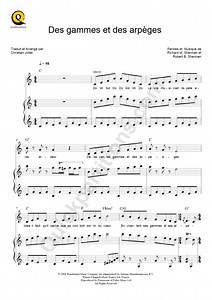 Partition piano Des gammes et des arpèges des Aristochats