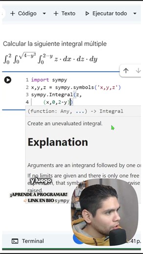 Resolviendo una integral triple en Python 🐍📐