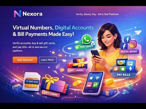 Virtual Number & Social Media Boosting | SMS Verification, Gift Cards & Digital Accounts Script