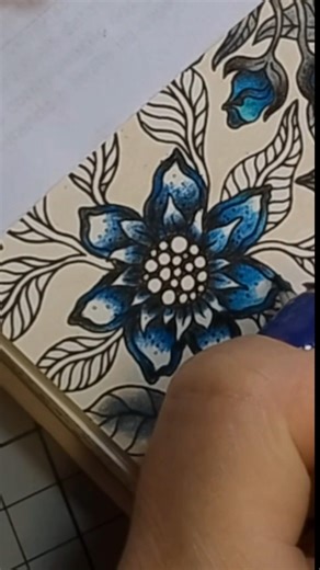 Flores Azuis, Vem colorir comigo #tutorial #dicas #coloringbook #coloredpencils #shorts