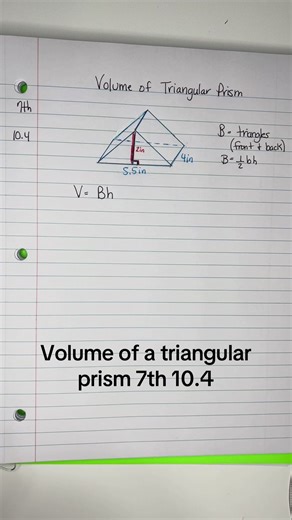 #volume #triangular #prism You will find additional volume videos in the 8th grade and Geometry videos.