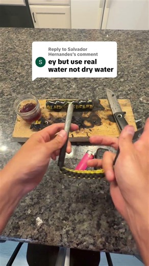 Having a firestarter that works in any condition is key 👍😂🔥