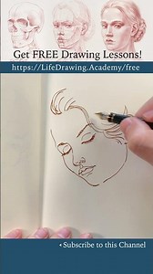 Sketching female face with closed eyes: https://lifedrawing.academy/free