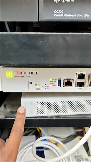 Enterprise Server Rack Setup 🔥 FortiGate 120G Firewall & TP-Link Switch #shortsfeed
