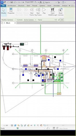 Revit MEP | Revit Walkthrough Tutorial |#revitmep #mep #hvac #bim #architecture #mepmodeling ✴️✴️