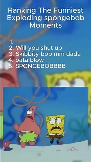 Top 5 the funniest spongebob explosion moments 😂 #shorts #memes #funny #spongebob