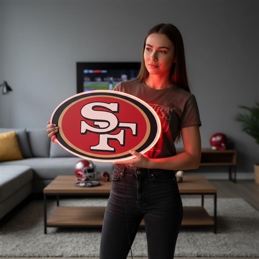 San Francisco 49ers LED Sign, SF 49ers Logo Light, 49ers Wall Decor, San Francisco 49ers Sign, NFL Team Logo Light - Etsy
