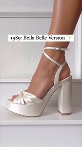 Taylor’s Tunes, Bella’s Best! 🎶 Slide into the ‘1989’ vibes with these show-stopping heels 👠 Dance like nobody’s watching in Serafina, embody the ‘Style’ of Catarina, exude ‘Shake It Off’ energy in Eve, own your ‘Bad Blood’ attitude with Kate Black, and unleash your inner ‘Blank Space’ with Brooke. Which 1989-inspired pair has your heart? 💃 . . . . #bellabelleshoes #bridalshoes #weddingshoes #taylorswift #tswift #swifties #taylorswift1989 #taylorswift1989album #taylornation #blockheels #platf