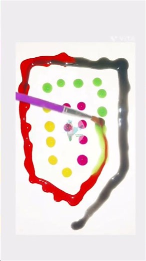🌈 Colour drops #colourful #rangoli #colouring