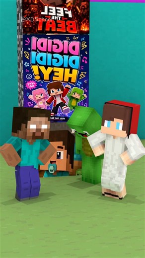 Mikey kept singing to help JJ and Herobrine, and the ending...!