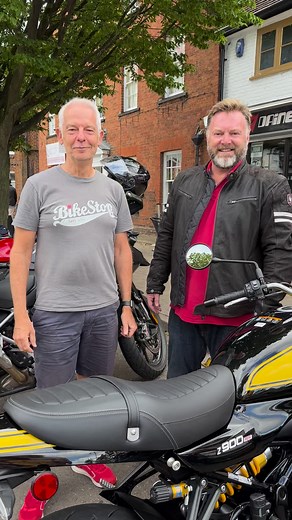 Great to welcome Simon to our “VIP Club” especially as he’s also wearing his new Merlin jacket! Perfect combo! | Bike Stop