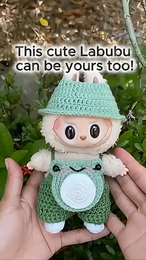 Make your own Labubu with my easy crochet pattern! 🧵 Instant PDF download — start today!