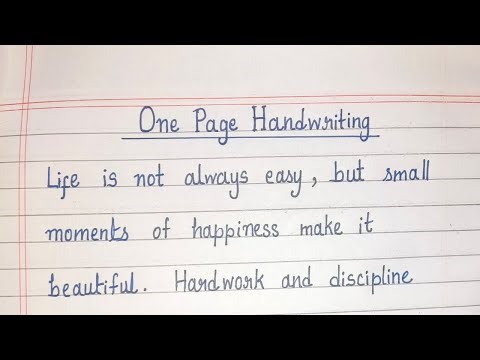 How to write beautiful handwriting for beginners/Clean handwriting/One page handwriting