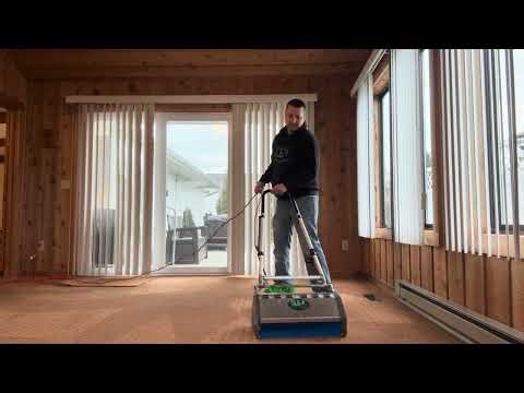 DEEP SCRUBBING carpet with a 60 pound CRB machine