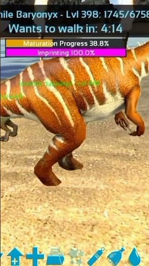 THIS IS HOW ITS LOOK MATURING BARYONYX IN ARK MOBILE #arksurvivalevolved #ark
