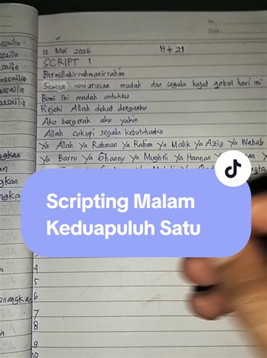Ini dia scriptingnya. Dikerjakan setiap malam selama 40 hari. SCRIPT 1 Bismillahirrahmanirrahim (Isi hajat) Bumi ini mudah untukku Rejeki Allah dekat denganku Aku bergerak aku yakin Allah cukupkan segala kebutuhanku Ya Allah Ya Rahman Ya Rahim Ya Malik Ya Aziz Ya Wahab Ya Razzaq Ya Barru Ya Ghanny Ya Mughni Ya Hannan Ya Mannan Ya Basith Ya Syakuur Ya Mubdi Ya Qadir Ya Muqtadir Ya Muqqadim Ya Samii Ya Bashir Ya Halim Ya Ghaffur Ya Wakil Ya Raqib Ya Hadi Ya Awwal Ya Akhir Ya Fattah Ya Allah Ya Muj