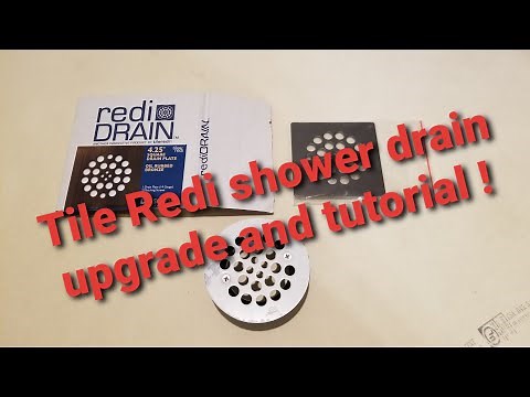 Tile Redi shower drain upgrade and tutorial #tileshop #howto #diy