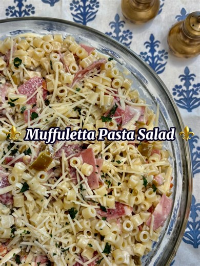 Muffuletta Pasta Salad Recipe for Mardi Gras