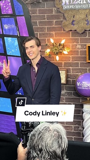 “Hannah Montana” star Cody Linley walks the purple carpet at the “Wizards Beyond Waverly Place” premiere✨@Disney Channel