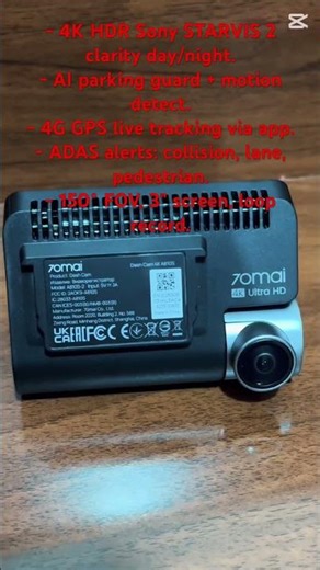 70mai A810S Sony STARVIS 2 Image Sensor #dashcam