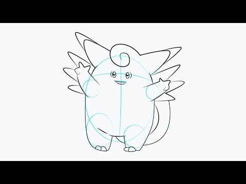 Cómo Dibujar a Clefable de Pokémon 🌙💖 | Tutorial Fácil en 8 Pasos