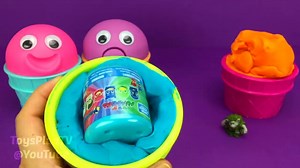 4 Colors Play Doh Ice Cream Cups PJ Masks Chupa Chups Surprise Toys LOL Yowie Ki
