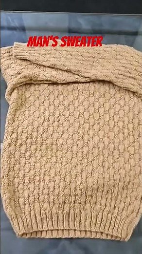 Hand knitted man's sweater #sweater #handmadesweater#basketknittingpattern
