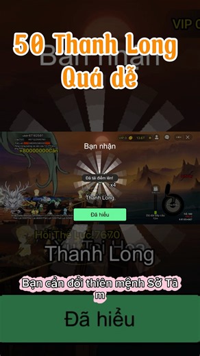 Cách kiếm 50 Thanh Long cực nhanh cho người mới