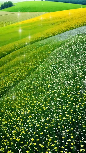 Serene Landscapes: Vibrant Flower Fields and Gardens