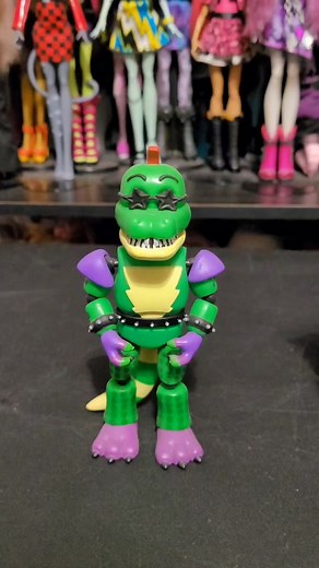 All of my Security Breach fnaf action figures 🐰 #theunicorntoybox #toycollector #fnaf #securitybreach #glamrockfreddy #funko