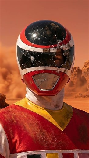 Power Rangers in space Broken helmet