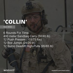 "Collin" Workout, Hero WOD | WODwell