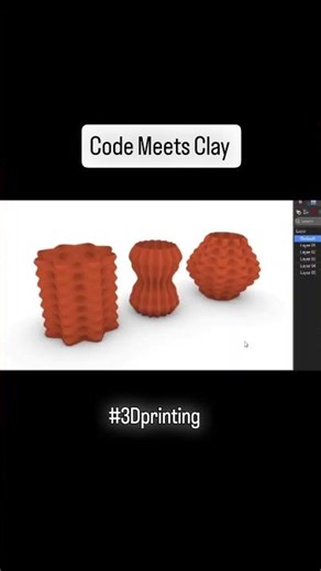 Terracotta 3D Printing driven by Parametric Design... Code Meets Clay Vase designed by python code