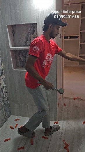 Remove Tile Leveling Clips | Removing Tile Leveling Work Process #shorts #construction